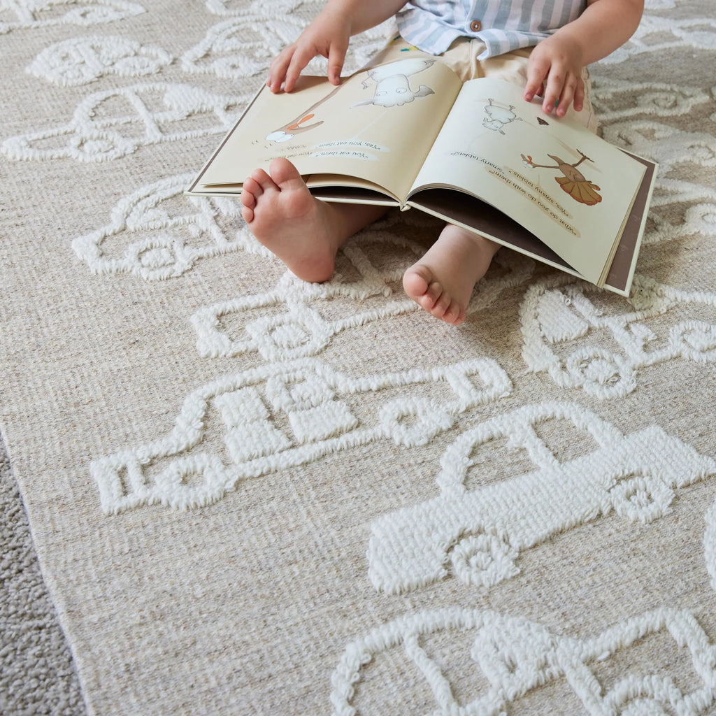 Kelso Natural Ivory Wool Nursery Rug THERUG