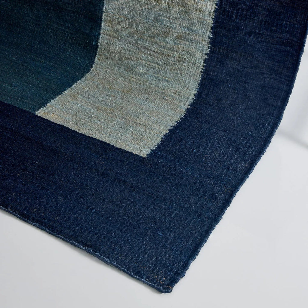 Piha Blue Irregular Rug ALGAN