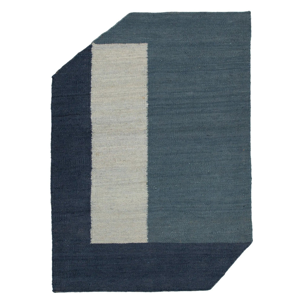 Piha Blue Irregular Rug JAIPUR