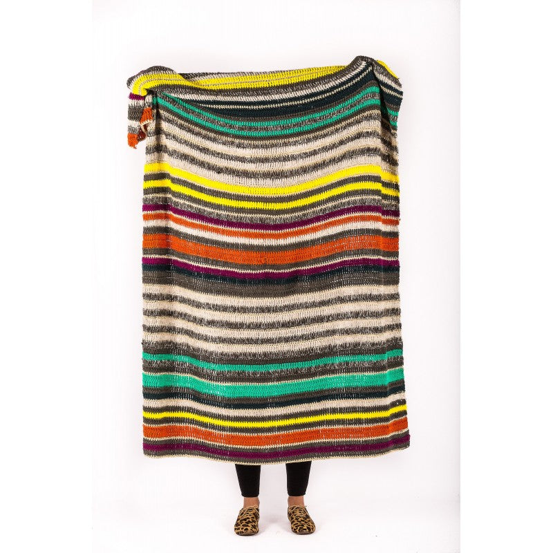 Nava Hand Knitted Throw Multi