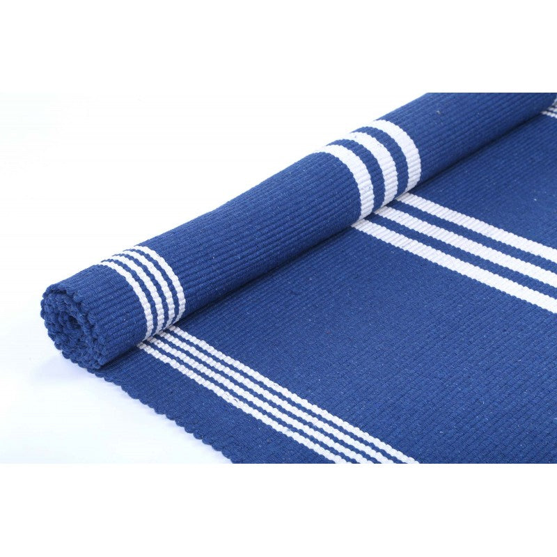 Roger Navy Cotton Mat - Rug